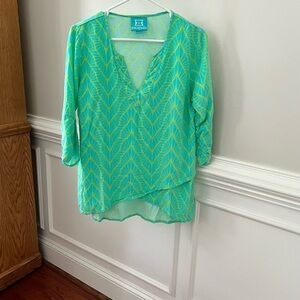 Escapada Aqua Tropical Tunic Or Bathing Suit Cover Up.